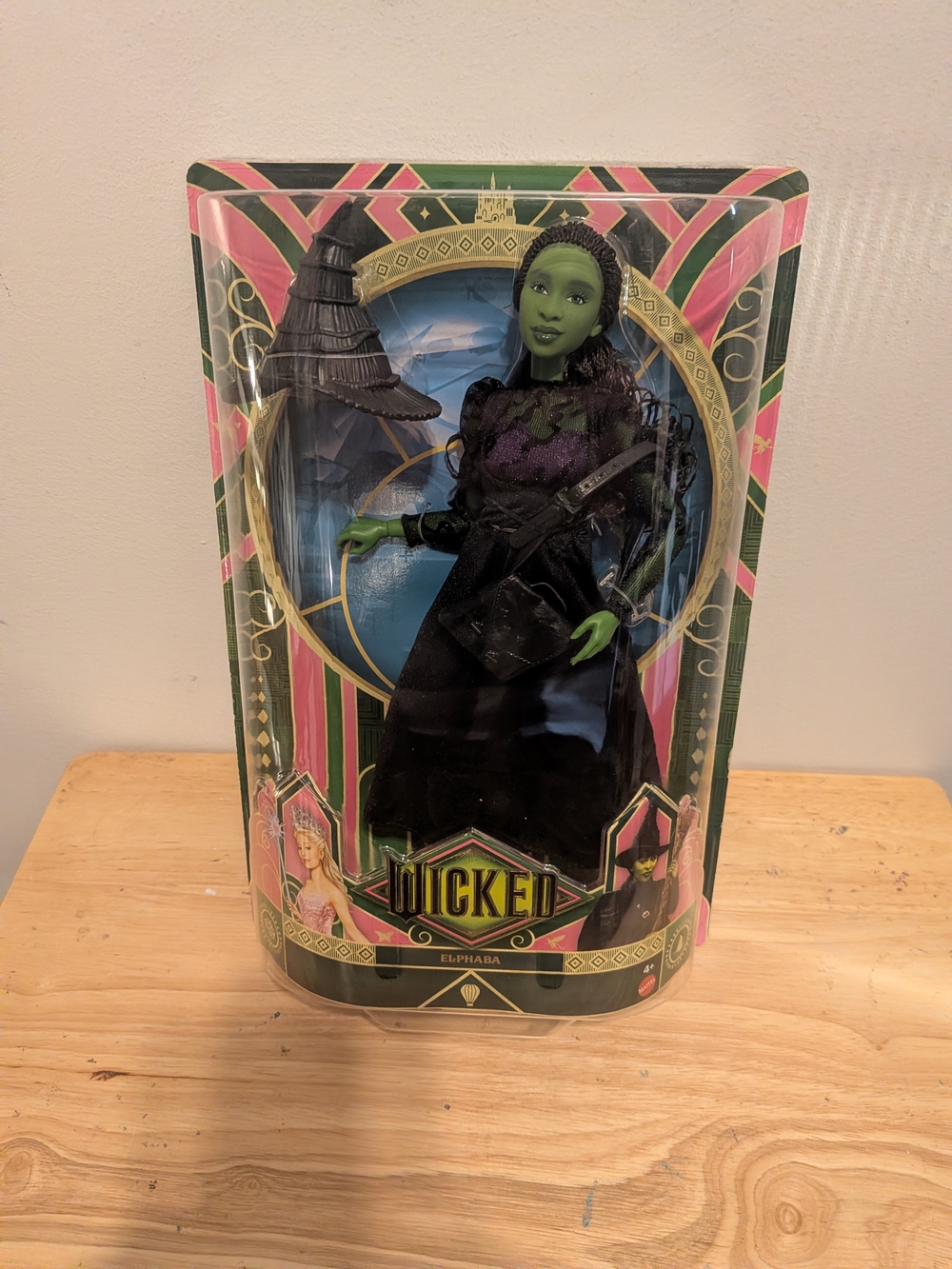 Green Elphaba Witch Doll in Black Costume